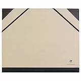 Clairefontaine 44000C Zeichenmappe Kraft mit Gummizug rücken 30 mm, Din A4, innen: 24 x 32 cm, außen: 26 x 33 cm, braun, Kraftbraun