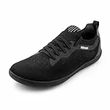 Hitmars Barfußschuhe Herren Damen Barfussschuhe Zehenschuhe Barfuss Schuhe Unisex Fitnessschuhe Traillaufschuhe Trail Running Wanderschuhe Laufschuhe Schwarz 3 Größe 38