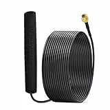 Eightwood DAB+ DAB Antenne SMA Adapter DAB-Auto Radio Antenne Patch Aerial Glas Mount Windshield Antenna mit SMA Stecker 300CM Kabel für Blaupunkt Pioneer Clarion Alpine usw.