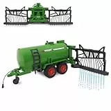 JAMARA Fendt Fasswagen mit Schlauchverteiler - 450 ml Tank, Spritzfunktion an/aus, Anhängerkupplung vorne, manuell ausklappbare Schlauchverteiler