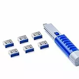 SmartKeeper ESSENTIAL / 6 x USB A-Port Blockers mit 1 x Lock Key Basic/Dunkelblau