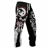 Herren Viking Mittelalter Nordic Mythos Casual Hose Lang Trainingshose Elastischem Taille Sweatpants Baumwolle Hosen Elastischer Loose Jogger Breite Beine Gerades Laufhose Sporthosen