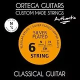 Ortega Guitars Nylon Gitarren Saiten – Satz für 4/4 Gitarre, Normal – Custom Made Strings Authentic Series – Nylon/Silberbeschichtetes Kupfer (NYA44N)