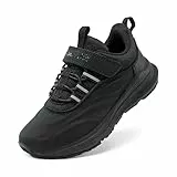 DREAM PAIRS Unsex Kinder Sneaker verschleißfest Wasserfest Turnschuhe Mädchen Jungen Sportschuhe mit Klettverschluss Laufschuhe,Size 37.5,Alles Schwarz,SDRS2335K
