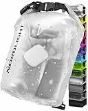 Nordlight Dry Bag 5L Wasserdichter Beutel - (Transparent) Wasserdichter Packsack Mit Roll Top Verschluss Und Schultergurt | Schwimmen, Baden, Strand, Kanu, Stand Up Paddling, Tauchen