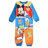 Disney Boy's Mickey-Fleece-Overall Pajama Set, Blau, 5 Jahre