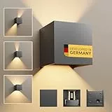 Scandinavian home LED Wandleuchte Aussen & Innen I Helligkeit einstellbar I IP65 230V 6W Warmweiß 3000K 700lm I Aussenlampe Wand, Outdoor Lampe, Wandleuchte Innen, Aussenleuchten Hauswand, Wandlampe