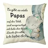 enithElite Papa Geschenk,Vatertagsgeschenk für Papa,Kissenhülle 45x45cm,Geburtstag, Weihnachten, Ostern Kissenbezug Geschenke für Väter