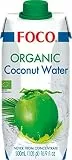 FOCO Bio Kokosnusswasser | 100 % Pur & Natürlich | Erfrischender Durstlöscher & Sportgetränk | Von Natur aus Vegan | Praktisches Tetra-Pak | 6 x 500 ml