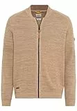 camel active Herren Mouliné Strickjacke aus zertifiziertem Organic Cotton Sand, Menswear-XXL