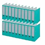 Centra Standard-Ordner (grauappe RC, mit PP-Folie kaschiert, A4, 8 cm Rückenbreite, Chromos) Mint, 20 Stück