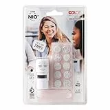 Glorex 6 2248 120 120-Colop Stempel Set von Little Nio mit 10 austauschbaren Motiven, Design Englisch, Stempelkissen mit Grauer Tinte, zum Verzieren von Gegenständen, Geschenken und Karten, weiß