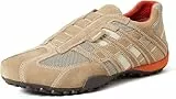 Geox Herren Uomo Snake L Sneakers, Beige Dk Orange, 43 EU