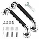 Haltegriffe für Senioren, 2 Stück Rutschfreier Haltegriff, 30cm Haltegriff Dusche Edelstahl Dusche Badewannengriff mit Schraube für WC Bad für und Menschen mit Behinderung