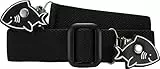 Playshoes Unisex Kinder Elastik Hai-Clip Uni Gürtel, Schwarz, 116-140