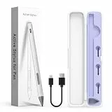 Stylus-Stift für HP Envy X360, Pavilion X360, Spectre X360, MPP 2.0 Tilt-Active-Stylus mit 4096 Druckstufen, praktischer Aufbewahrungshülle, Typ-C-Schnellladung, Silber