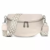 TANTOMI Umhängetasche Damen Bauchtasche Damen Leder, Crossbody Bag Damen Breiter Gurt, Damen-Umhängetaschen Bauchtasche Damen Stylisch, Gürteltasche Damen Elegante