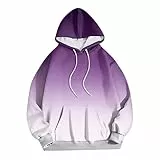 Generisch Hoodie HerrenKapuzenpullover Herren Schwarz Weißer Hoodies Oversized Winter Gefüttert Backprint Kapuzenpullover Für 5XL Lila Oversize