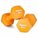 Athlyt Neopren-Dip-Hantelset, 2 x 8 kg, Orange