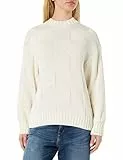 Mavi Damen HIGH Neck Sweater Pullover, weiß, Large