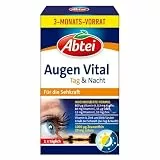 Abtei Augen Vital Tag und Nacht – Zum Erhalt der Sehkraft – Hochdosiert, Glutenfrei, Laktosefrei – Vorratspackung – 90 Kapseln für 3 Monate