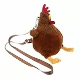 VALICLUD PlüSch Huhn UmhäNgetasche FüR MäDchen – Lustiger Tier Rucksack Tragbare GeldböRse FüR Reisen Und Partys Niedliche HüHner-Design Schultertasche