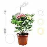 Mcbazel Pflanzenlampe LED Vollspektrum, Pflanzenlicht für Zimmerpflanzen, Wachstumslampe für Pflanzen Höhenverstellbares mit 3/9/12H Timer, 3 Lichter Modi und 10 Helligkeit