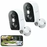 GALAYOU 2K Überwachungskamera Aussen Akku - WLAN Kamera Überwachung Aussen akku, Aussenkamera WLAN Kabellos, 2.4G, PIR Bewegungserkennung, 2-Wege Audio, Farbnachtsicht, Einfache Setup, IP65 R2-2P