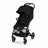 CYBEX Gold Kinderwagen BEEZY mit Ergonomischer Liegeposition, Ab Geburt bis ca. 4 Jahre (max. 22 kg), Kompakt faltbar, Einhand-Gurtsystem, Magic Black