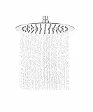 SIMSA-Expert Regendusche Einbauduschköpfe Edelstahl Duschkopf Regenbrause Brausekopf aus Edelstahl mit Anti-Kalk-Düsen poliert Spiegeleffekt hochglänzend (20 cm (rund))