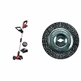 Einhell Akku Fugenreiniger GE-CC 18 Li Set Power X-Change (Lithium Ionen, 18 V, 1200 min-1, Bürstendurchmesser 10 cm, inkl. Stahl- und Nylonbürste) & Original Einhell Ersatzbürste Stahl GC-EG 1410