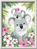 Ravensburger CreArt 28984 - Süße Koalas - Malen nach Zahlen für Kinder ab 9 Jahre, Malset mit Rahmen, Pinsel und Acrylfarben, Geschenk für Mädchen und Jungen
