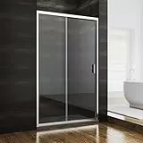 SONNI Duschkabine/Duschtüren 140x185cm Duschschiebetür,ESG Glastür Dusche Nischentür Einzelschiebetür,Glasschiebetür