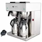 Beeketal 'BGK-TK1' Gastro Duo Filterkaffeemaschine inkl. 2 Thermoskannen mit je 1,8 Liter Kapazität | Doppel Filter Kaffeemaschine inkl. Starterset Kaffe Korbfilter (Größe: 85/245)