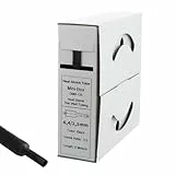 Offgridtec 5m Schrumpfschlauch mit Kleber 6 mm  2 mm, 3:1 Schrumpfrate, Dual-Wand, Halogenfrei, Flammhemmend, Wasserdichte Kabelisolierung, Leicht zu Schneiden, Inklusive Spenderbox, Schwarz