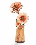rowood Gerbera Künstliche Blume Holz 3D Puzzle Bastelset für Erwachsene Kinder Holzblume Modellbausätz für Dekoration Zuhause Kreative Geschenkidee zum Muttertag Valentinstag