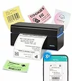 ORGSTA DHL Etikettendrucker Thermodrucker Selbstklebend Labeldrucker Versandetiketten Drucker 4x6 Kabelloser Bluetooth 20–110 mm Label Printer für PC und Smartphone Versand, DHL, UPS