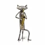 Tooarts Katze Dekofigur Deko Skulptur aus Metall für Dekoration