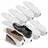 WENKO Schuhhalter Weiß 8er Set mit Griffloch für leichte Handhabung Weiß