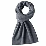 DOVAVA Schal Herren,30% Merinowolle Herrenschal Winter,Weiche Warm Kaschmir Schal in 4 Farbe (Grau)