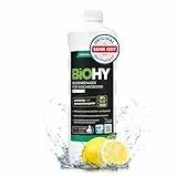 BiOHY Bodenreiniger für Wischroboter (1l Flasche) | Reinigungsmittel Konzentrat für alle Wisch & Saugroboter mit Nass-Funktion | Schaumarm & Streifenfrei | Für alle Böden