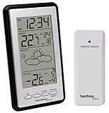 techno line Wetterstation WS9130-IT mit Vorhersage der Wetterlage, sowie Innen- und Außentemperatur, Silber