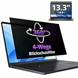 IPROKKO 360° Blickschutzfolie für 13.3 Zoll, 16:9 Seitenverhältnis Anti Blaulicht Blendschutz Blickschutzfolie Displayschutz Blickschutzfilter für 13.3 Hp/Dell/Acer/Lenovo/ThinkPad/Asus