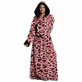 Gegeryozer Gegerozer Kapuzen Bademantel Herren Damen – Flauschiger Baumwollsamt Morgenmantel für Zuhause & SPA, mit 2 Taschen & Verstellbarem Gürtel, Kuschelig Warm (One Size Unisex)