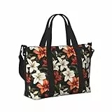 Reisetasche für Damen, Motiv: Bunte Lilie (A), persönliche Gegenstände, Wochenend-Sport, Handgepäcktasche für Männer und Frauen