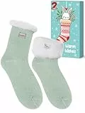 Wollsocken Damen Weihnachtsgeschenke für Frauen Mama: Kuschelsocken Damen 39-42 Kuschel Warme Socken Damen Plüschsocken Thermosocken Wintersocken Damen, Nikolaus Geschenke für Frauen Weihnachten