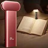 86lux Leselampe Buch Klemme,USB Wiederaufladbare Klemmleuchte für Lesen ins Bett mit 7 LED,Lesezeichenlicht mit gebogenem Rand,3 Farbtemperatur Modi & 3 Helligkeit Dimmbar Leselicht für,Kinder,Red