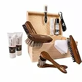 Die Schuhanzieher Schuhputzset Allround 13-teilig mit praktischer Holzkiste 30 x 20 x 14 cm z2408