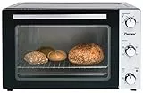 Bestron AOV55 2-in-1 Mini-Backofen mit Drehspieß, 55 Liter, 2000 W, Edelstahl, Schwarz