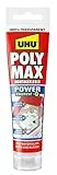 UHU Poly Max Glasklar Express Tube, Transparenter Montageklebstoff und Dichtmittel mit hoher Endfestigkeit, 75 g